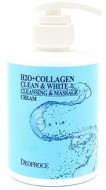 Deproce H2O+Collagen Clean & White Cleansing & Massage Cream Крем массажный очищающий с коллагеном, 450 млDeoproce