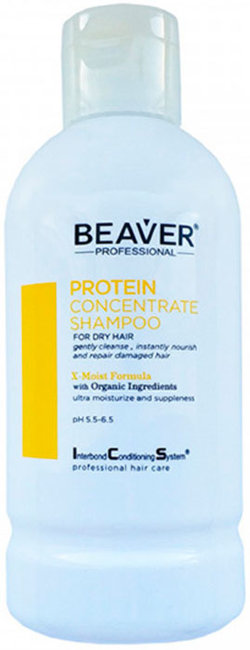 Beaver Professional Protein Concentrate Shampoo Протеиновый шампунь для волос, 300 мл
