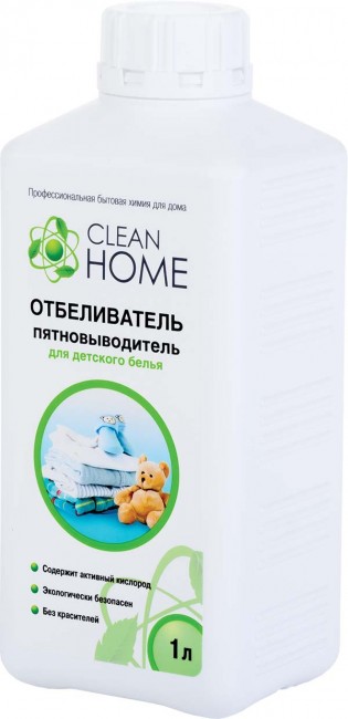 Clean Home Отбеливатель-пятновыводитель для детского белья, 1 л Clean Home Отбеливатель-пятновыводитель для детского белья, 1 л