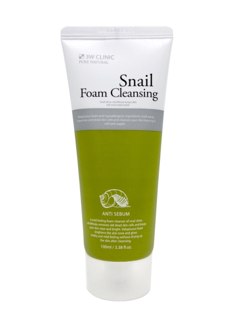 3W Clinic Пенка для умывания с улиточным муцином Snail Foam Cleansing, 100 мл 3W Clinic Пенка для умывания с улиточным муцином Snail Foam Cleansing, 100 мл