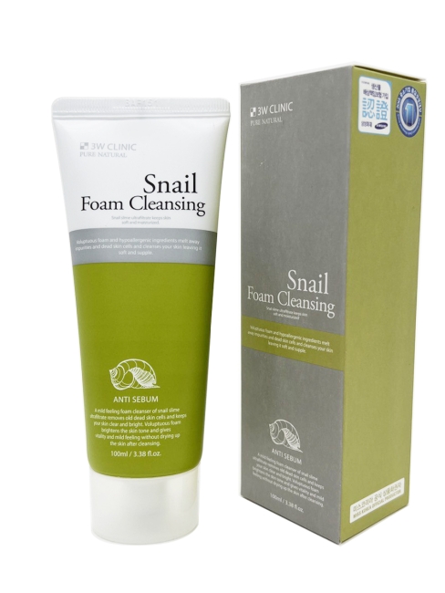 3W Clinic Пенка для умывания с улиточным муцином Snail Foam Cleansing, 100 мл 3W Clinic Пенка для умывания с улиточным муцином Snail Foam Cleansing, 100 мл