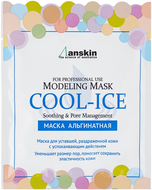 Anskin Маска альгинатная охлаждающая успокаивающая Cool-Ice Modeling Mask / Refill, 25 г Anskin Маска альгинатная охлаждающая успокаивающая Cool-Ice Modeling Mask / Refill, 25 г
