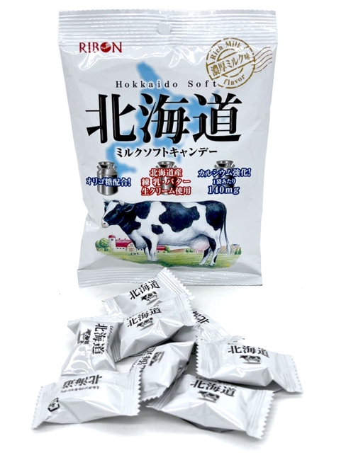 RIBON Карамель мягкая молочная Hokkaido Milk Soft, 66 г