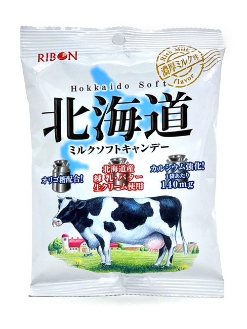 RIBON Карамель мягкая молочная Hokkaido Milk Soft, 66 г