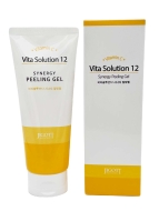 Jigott Гель-пилинг для лица с витамином С и муцином улитки Vita Solution 12 Synergy Peeling Gel, 180 мл