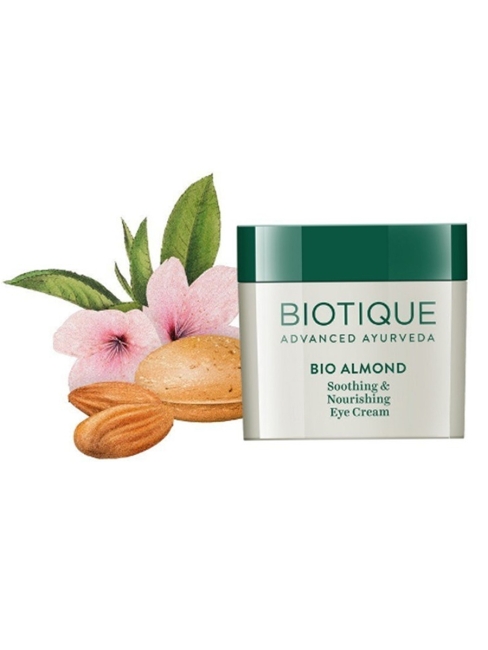Biotique Крем для кожи вокруг глаз восстанавливающий с миндалем Bio Almond Soothing & Nourishing Eye Cream, 15 г Biotique Крем для кожи вокруг глаз восстанавливающий с миндалем Bio Almond Soothing & Nourishing Eye Cream, 15 г