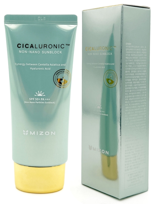 Mizon Солнцезащитный крем с экстрактом центеллы азиатской и гиалуроновой кислотой Non-nano Sunblock SPF 50+ PA +++, 50 мл Mizon Солнцезащитный крем с экстрактом центеллы азиатской и гиалуроновой кислотой Non-nano Sunblock SPF 50+ PA +++, 50 мл