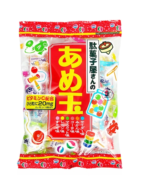 RIBON Карамель с витамином С Ассорти Dagashiya San No Amedama Fruits Candy (16 шт), 100 г RIBON Карамель с витамином С Ассорти Dagashiya San No Amedama Fruits Candy (16 шт), 100 г