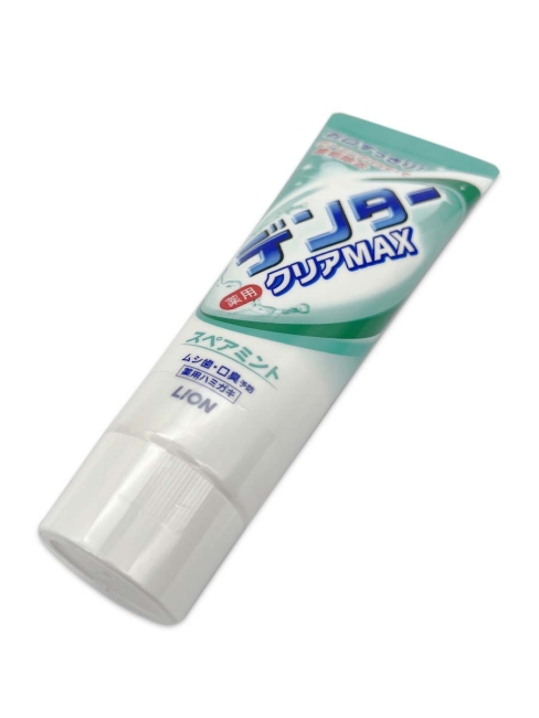 LION Зубная паста с микрочастицами против зубного налета с защитой от кариеса с ароматом ментола Dentor Clear Max, 140 г