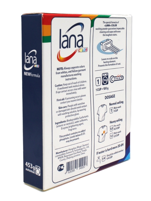 Lana Стиральный порошок для белого и цветного белья Color Freshness, 453 г  Lana Стиральный порошок для белого и цветного белья Color Freshness, 453 г