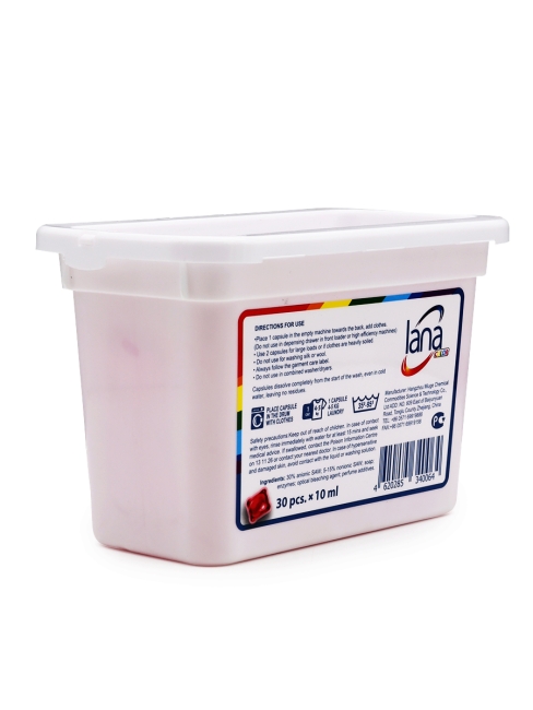 Lana Капсулы для стирки для всех тиаов ткани с ароматом розы, 30 шт