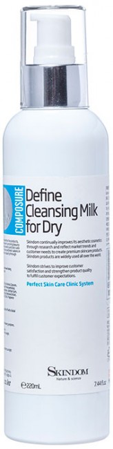 Skindom Define Cleansing Milk For Dry Очищающее молочко для сухой кожи лица, 220 мл Skindom Define Cleansing Milk For Dry Очищающее молочко для сухой кожи лица, 220 мл