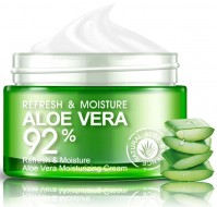 Bioaqua Aloe Vera 92% Moisturizing Cream Освежающий и увлажняющий крем-гель для лица и шеи, 50 г