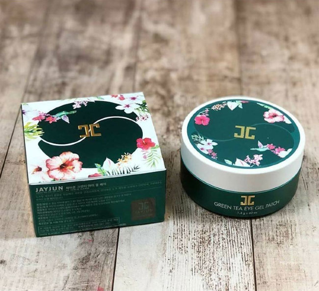 Jayjun Green Tea Eye Gel Patch Гидрогелевые патчи с лепестками зелёного чая, 60 шт