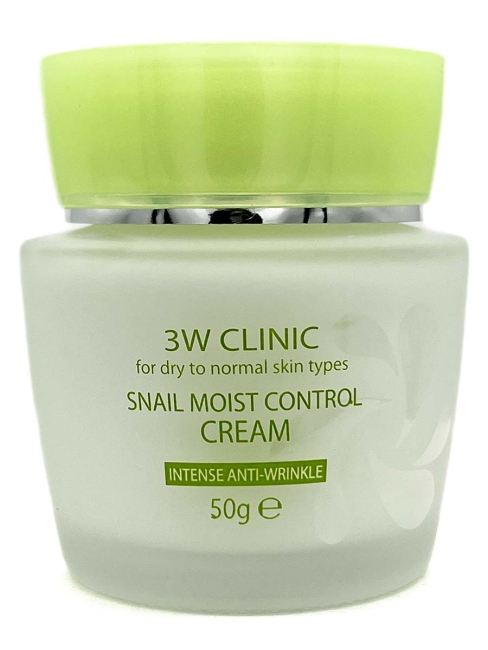 3W Clinic Крем для лица восстанавливающий с улиточным муцином Snail Moist Control Cream, 50 мл 3W Clinic Крем для лица восстанавливающий с улиточным муцином Snail Moist Control Cream, 50 мл