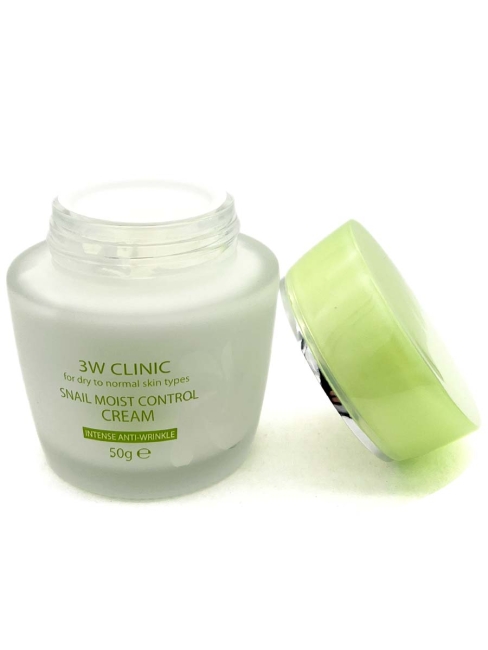3W Clinic Крем для лица восстанавливающий с улиточным муцином Snail Moist Control Cream, 50 мл 3W Clinic Крем для лица восстанавливающий с улиточным муцином Snail Moist Control Cream, 50 мл
