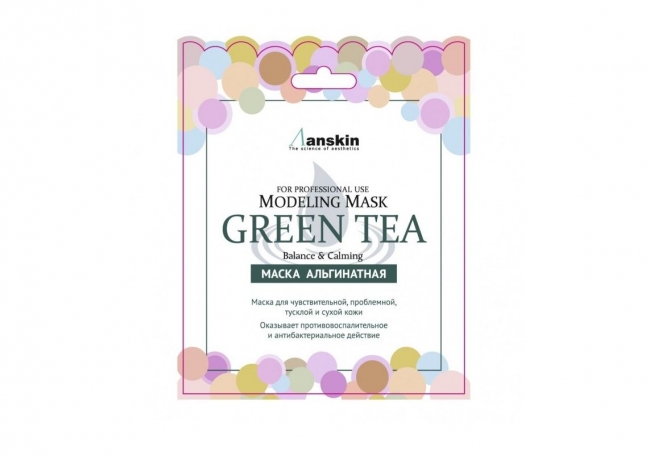 Anskin Маска альгинатная с экстрактом зеленого чая  Green Tea Modeling Mask / Refill, 25 г
