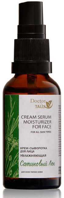 Doctor TALLI Cream Serum Moisturizer for Face Крем-сыворотка увлажняющая "Сатиновый Лен", 30 мл