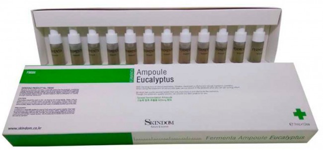 Skindom Концентрат для лица с ферментами эвкалипта успокаивающий Fermenta Ampoules Eucaliptus, 12*7 мл