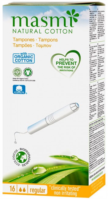 Masmi Natural Cotton Regular Тампоны женские гигиенические, 16 шт