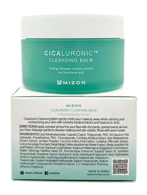 Mizon Бальзам для лица очищающий с центеллой и гиалуроновой кислотой Cicaluronic Cleansing Balm, 80 мл