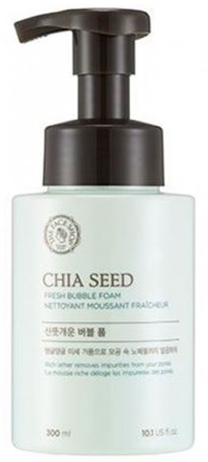 THE FACE SHOP Chia Seed Fresh Bubble Foаm Пенка для умывания с экстрактом семян чиа, 300 мл THE FACE SHOP Chia Seed Fresh Bubble Foаm Пенка для умывания с экстрактом семян чиа, 300 мл