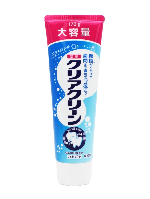 KAO Зубная паста от кариеса с микрогранулами экстра мятная Clear Clean Extra Cool Big Size, 170 г