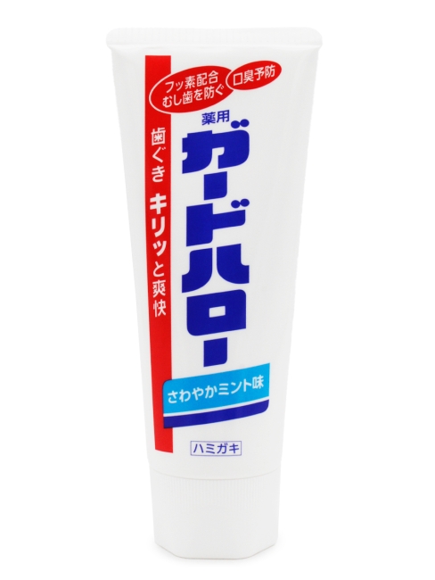 KAO Зубная паста для профилактики кариеса с фтором освежающая мята Guard Hello, 165 г