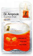 ETUDE HOUSE Dr. Ampoule Dual Mask Sheet Vital Care Восстанавливающая двухфазная маска для лица, 2+24 мл