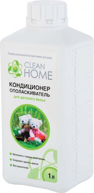 Clean Home Кондиционер-ополаскиватель для детского белья, 1 л Clean Home Кондиционер-ополаскиватель для детского белья, 1 л
