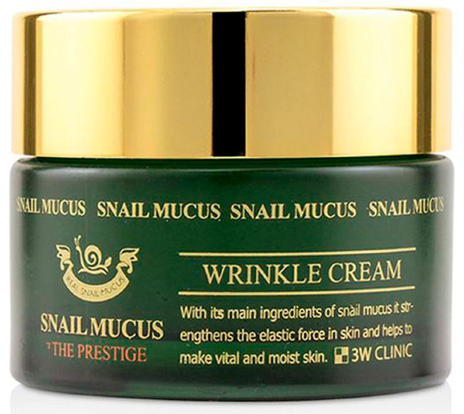 3W Clinic Snail Mucus Anti-Wrinkle Eye Cream Омолаживающий крем для век с улиточным муцином, 50 мл