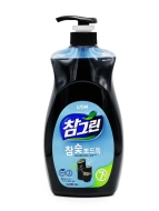 LION Жидкость для мытья посуды с дозатором с экстрактом угля Chamgreen Charcoal Pump, 1000 г