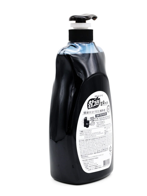 LION Жидкость для мытья посуды с дозатором с экстрактом угля Chamgreen Charcoal Pump, 1000 г