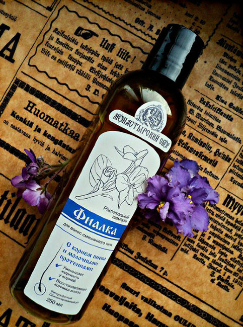 Kleona Натуральный шампунь для волос смешанного типа "Фиалка", 250 мл