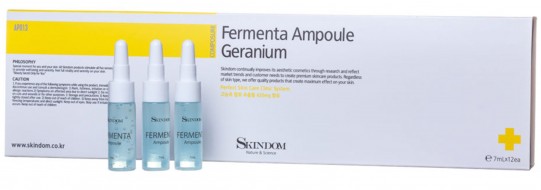 Skindom Концентрат для лица с ферментами герани регенерирующий Fermenta Ampoules Geranium, 12*7 мл