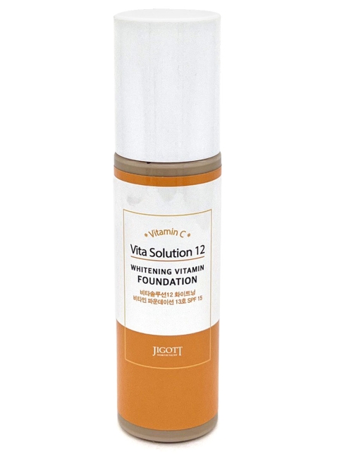 Jigott Тональный крем Vita Solution 12 Whitening Vitamin Foundation No. 13, 100 мл Jigott Тональный крем Vita Solution 12 Whitening Vitamin Foundation No. 13, 100 мл