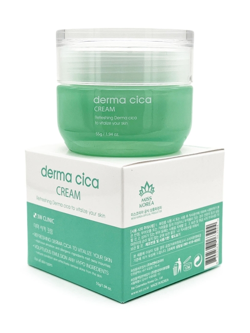 3W Clinic Крем для лица осветляющий с центеллой Derma Cica Cream, 55 г
