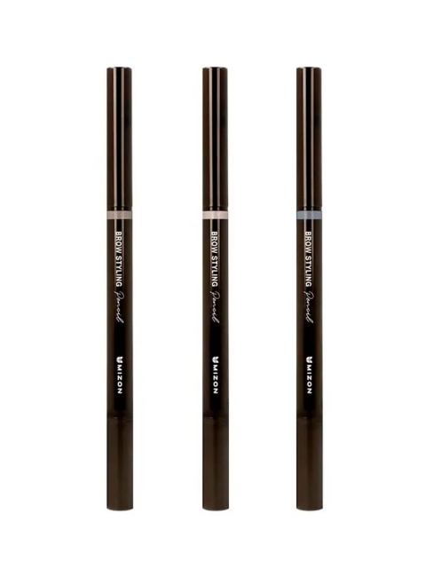 Mizon Автокарандаш для бровей стойкий треугольный с щёточкой серый Brow Styling Pencil Gray, 0,35 г Mizon Автокарандаш для бровей стойкий треугольный с щёточкой серый Brow Styling Pencil Gray, 0,35 г