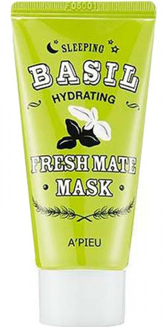 A'PIEU Fresh Mate Basil Hydrating Sleeping Mask Ночная маска с экстрактом базилика и бобаба, 50 мл