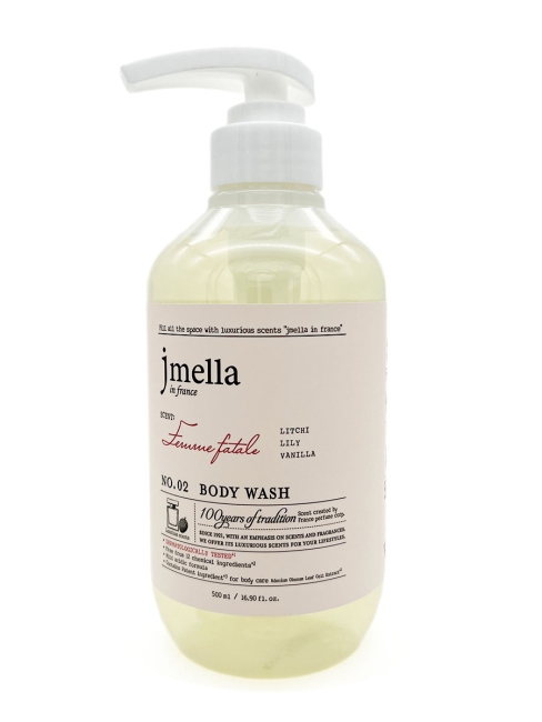 Jmella Парфюмированный гель для душа Роковая женщина N0.02 In France Femme Fatale Body Wash, 500 мл Jmella Парфюмированный гель для душа Роковая женщина N0.02 In France Femme Fatale Body Wash, 500 мл