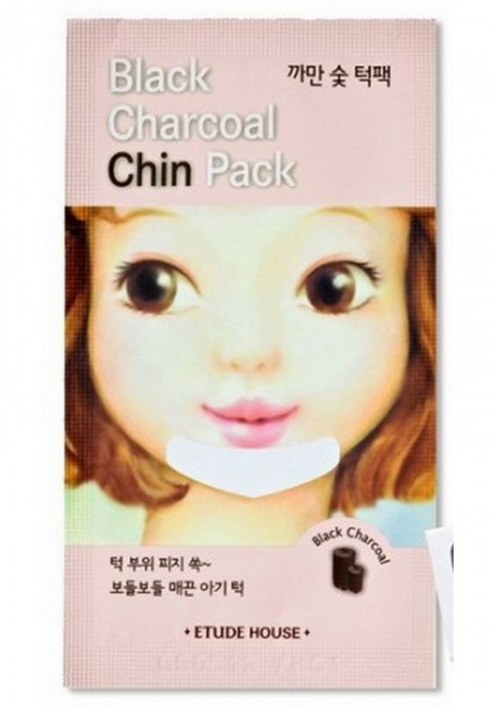 ETUDE HOUSE Black Charcoal Chin Pack Очищающая полоска для подбородка, 0,6 г ETUDE HOUSE Black Charcoal Chin Pack Очищающая полоска для подбородка, 0,6 г