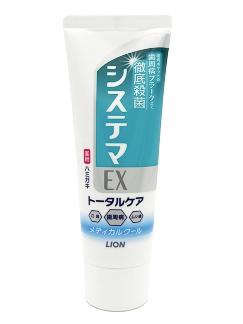 Lion Зубная паста для защиты от болезней десен с мятой и травами Dentor Systema EX Medical Cool, 130 г