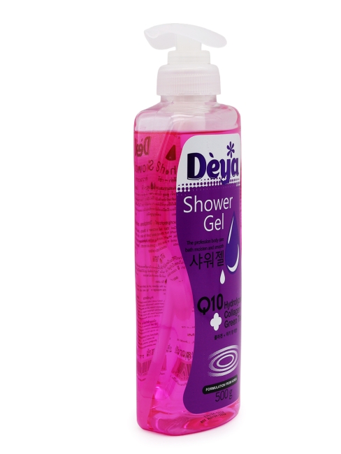 Deya Гель для душа с коллагеном, коэнзимом Q10 и чайным деревом Shower Gel Collagen Q10 Green Tea, 500 г