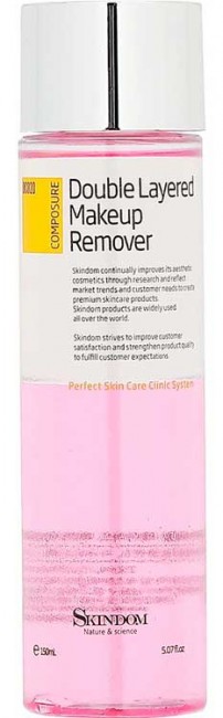 Skindom Двухфазное очищающее средство для снятия макияжа Double Layered Makeup Remover, 150 мл Skindom Двухфазное очищающее средство для снятия макияжа Double Layered Makeup Remover, 150 мл