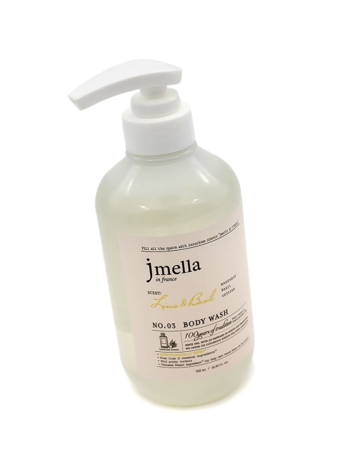 Jmella Парфюмированный гель для душа Лайм и Базилик N0.03 In France Lime & Basil Body Wash, 500 мл Jmella Парфюмированный гель для душа Лайм и Базилик N0.03 In France Lime & Basil Body Wash, 500 мл