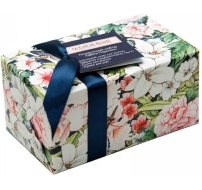 Кафе Красоты Подарочный набор "Цветы Парижа", соль для ванны 200 г + глицериновое мыло 100 г + бурлящий шар 110 г + крем для рук 75 мл