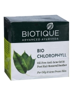 Biotique Гель для проблемной кожи лица против акне и угревой болезни с хлорофиллом  Bio Chlorophyll Oil-Free Anti-Acne Gel&Post Hair Removal Soother, 50 г