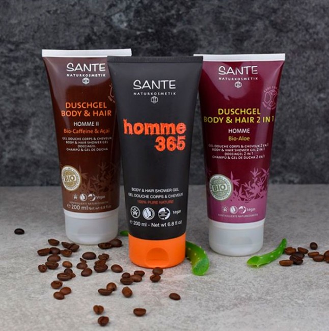 Sante Homme II Мужской шампунь-гель для волос и тела, 200 мл