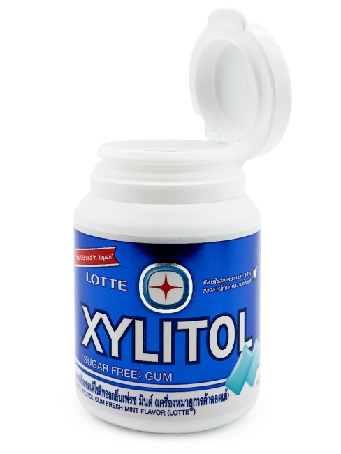 LOTTE Жевательная резинка без сахара с ксилитолом освежающая мята Xylitol Gum Fresh Mint Flavor, 52 г
