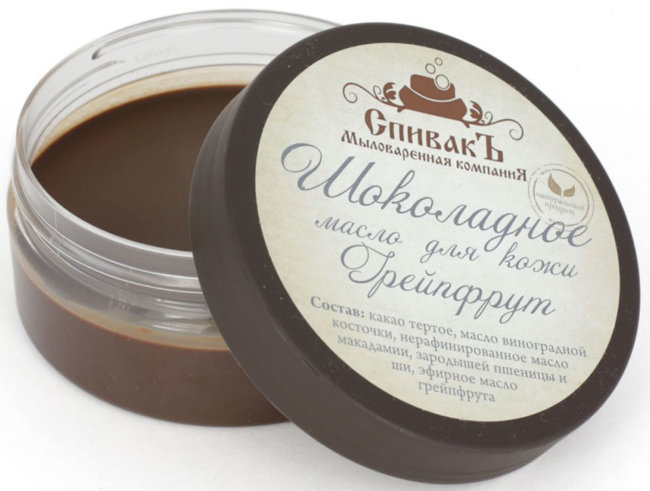 СпивакЪ Шоколадное масло для кожи Грейпфрут, 100 г СпивакЪ Шоколадное масло для кожи Грейпфрут, 100 г